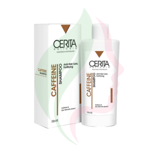 شامپو ضدریزش سریتا Cerita مدل Caffeine – حجم ۲۰۰ میل | تقویت‌کننده ریشه و تحریک رشد مو