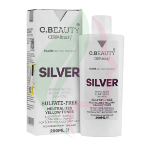 شامپو رنگساژ سریتا Cerita مدل Silver – فاقد سولفات – حجم ۲۰۰ میل | ضد زردی و تثبیت‌کننده رنگ